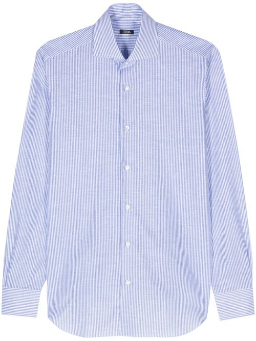 Striped linen cotton shirt - Blue