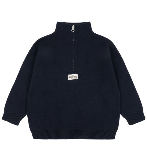 Konges Sløjd Blouse - Mano Half Zip - Total Eclipse - Konges Sløjd - 9-10 Y 134-140 - Blouse