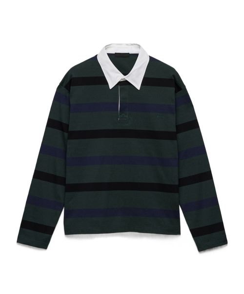 Long-sleeved cotton polo shirt