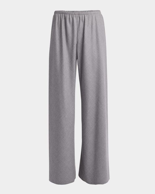 Gala Wool Wide-Leg Pull-On Pants