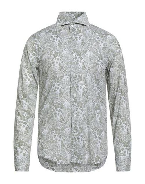 Man Shirt Military green Size 15 ½ Cotton, Elastane