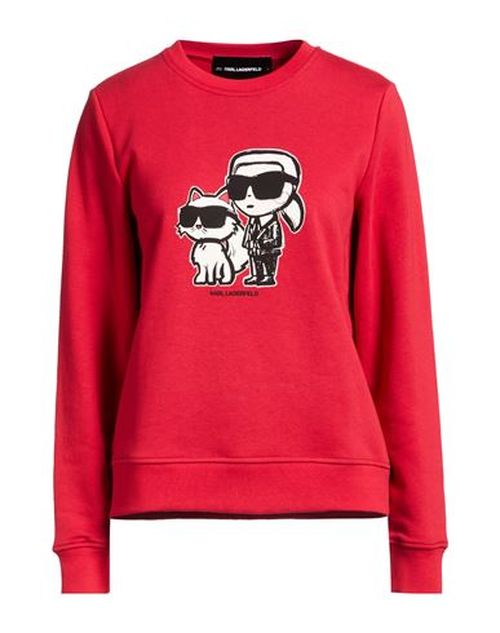 Woman Sweatshirt Red Size M Organic cotton, Recycled polyester