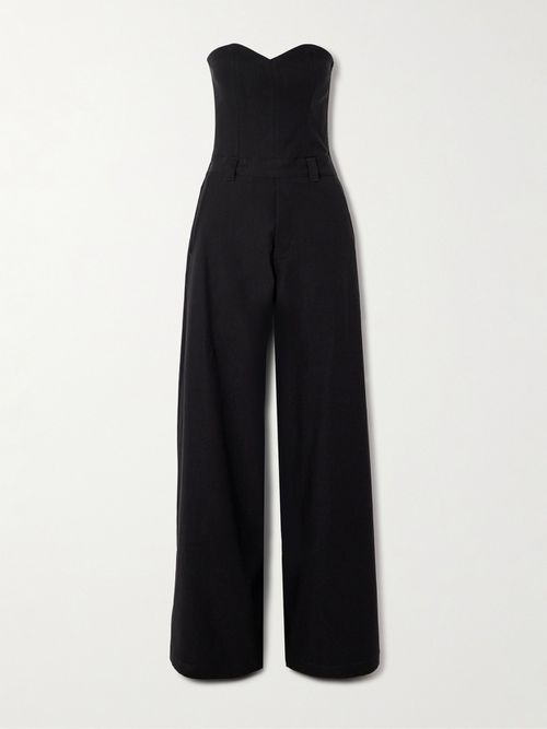 Dynamite Strapless Stretch-twill Jumpsuit - Black