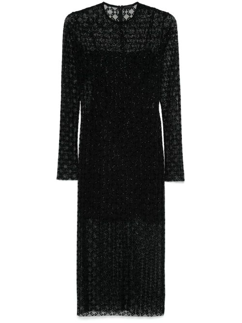 Sheer midi dress - Black