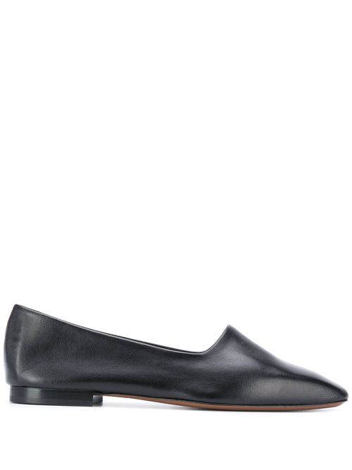Square toe loafers - Black