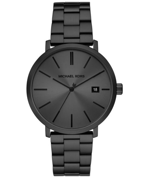 Men's Blake Three-Hand Date Black Stainless Steel Watch 42mm - Black