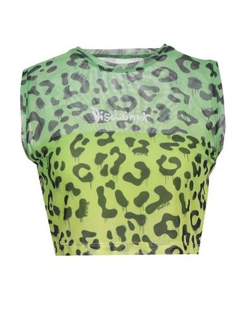 Woman Top Lime green Size M Polyester, Elastane
