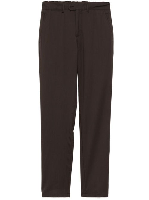 Virgin-wool straight-leg trousers - Brown