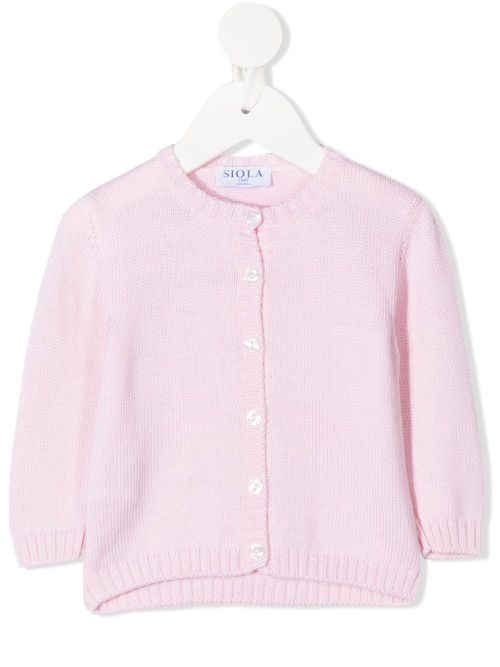 Button-up merino cardigan - Pink
