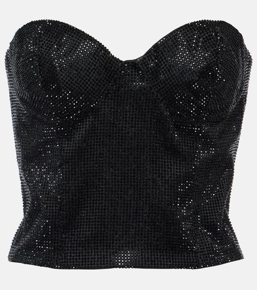 Gabra crystal-embellished bustier top