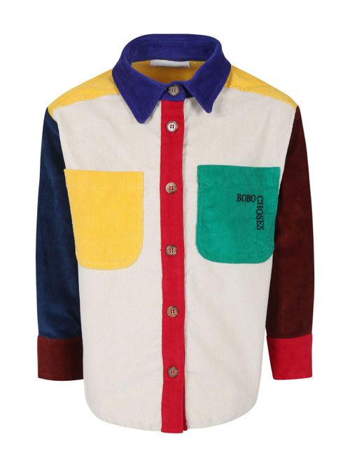 Colour-block shirt - White