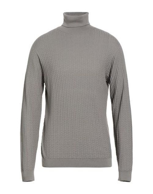 Man Turtleneck Grey Size 36 Cotton, Cashmere, Silk