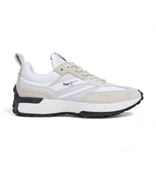 Pepe Jeans for woman. PLS60020 Lucky Top Leather Sneakers white (41), 3 to 5 cm, Laces, Casual