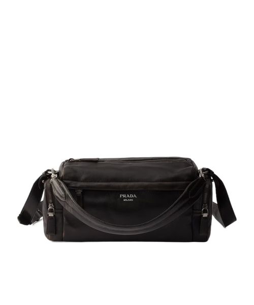 Distressed Zipped Shoulder Bag