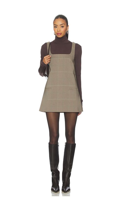 SEROYA Malena Dress in Brown. XXS. Also in M