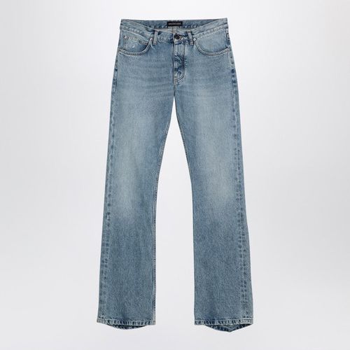 Light Blue Jeans With Distressed Hem