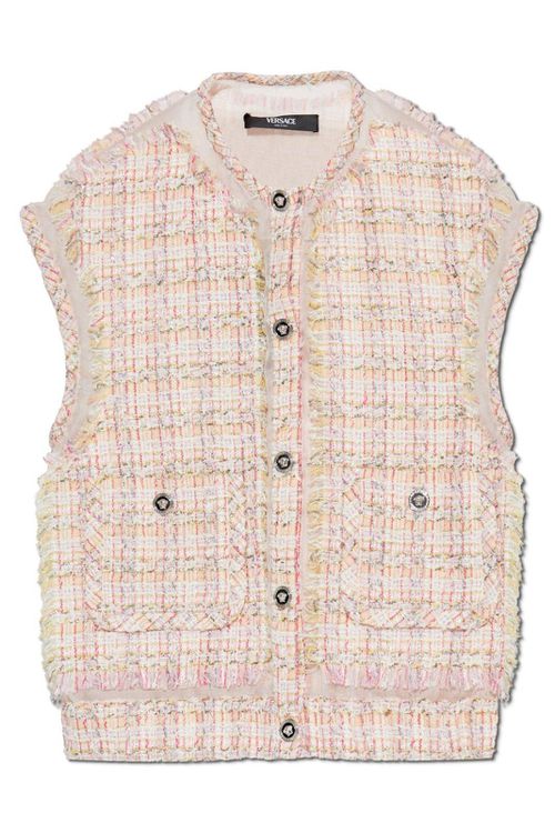 Button-up Tweed Gilet