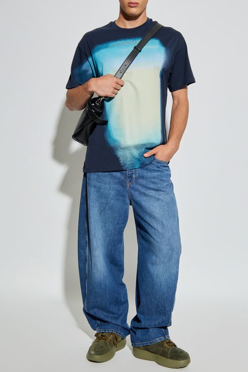 T-shirt With Print, Men's, Navy Blue