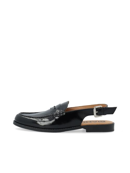 Bianco Ballerina con cinturino 'Pop' nero / argento