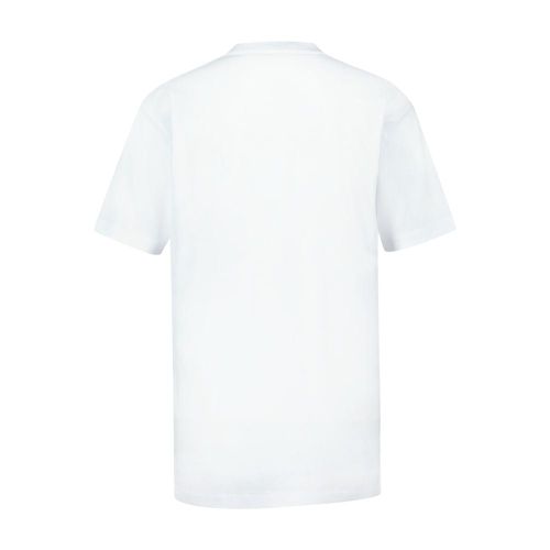 Writing Embroidery Cotton T-Shirt — White