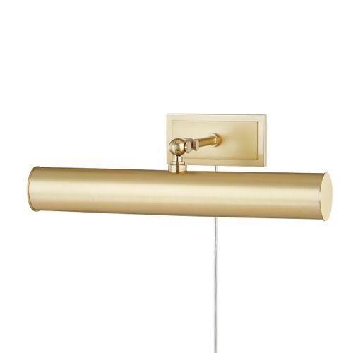 Aged Brass Two Light Picture Light from the Holly Collection