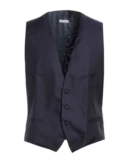Man Tailored Vest Navy Size 40 Silk