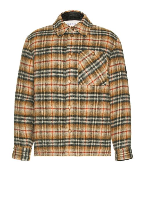 Burberry Overshirt in Beige Check - Brown. XL/1X also in