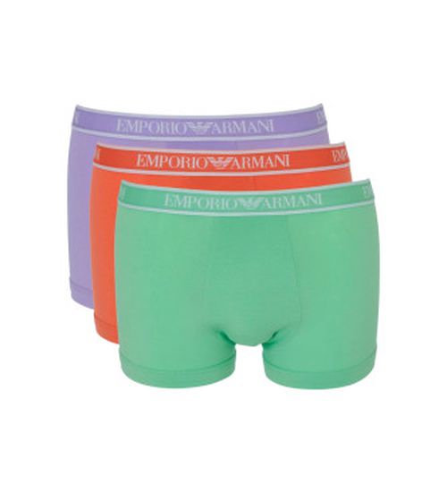 Emporio Armani for man. EM000259_AF10779 Pack of 3 Core boxer shorts green, orange, blue (S), Homewear, Multicolor, Cotton