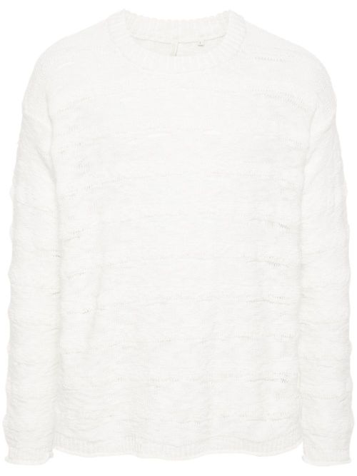 Repair crew-neck jumper - Neutrals