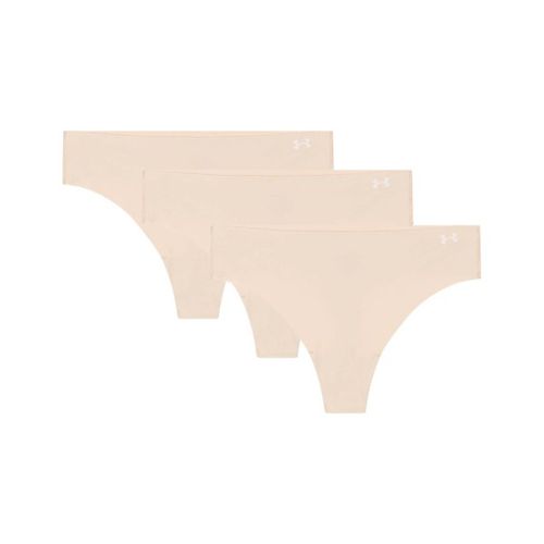 Women's Pure Stretch No Show Thong Underwear 3 Pack Large VNC Pink