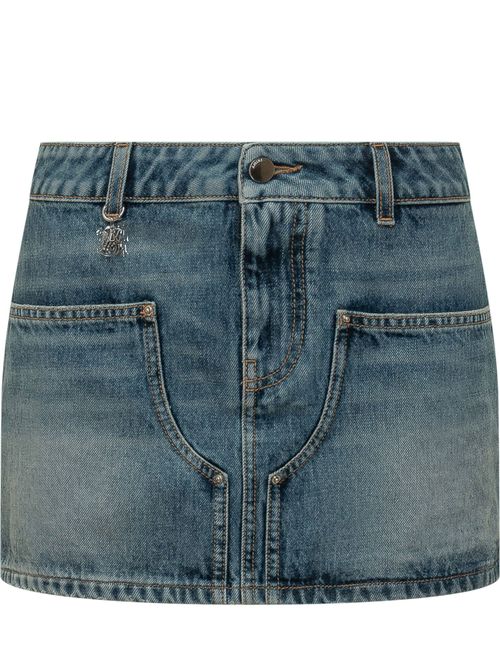 Classic Mini Skirt with Button Closure