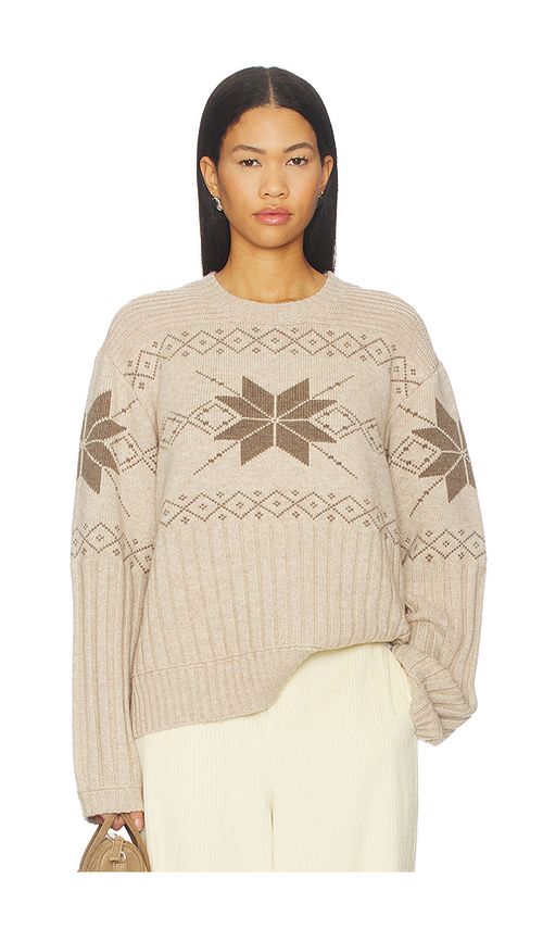 Tularosa Sammara Fair Isle Sweater in Tan Multi. L also in XS