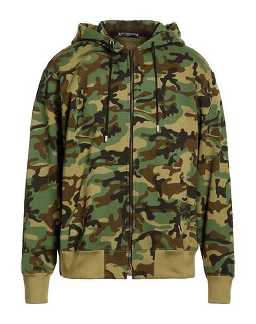 Man Sweatshirt Military green Size L Cotton
