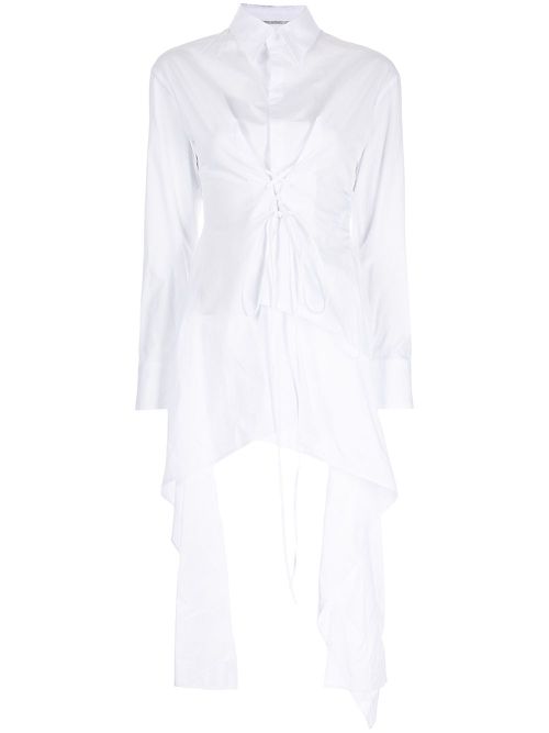 Layered asymmetric shirt - White