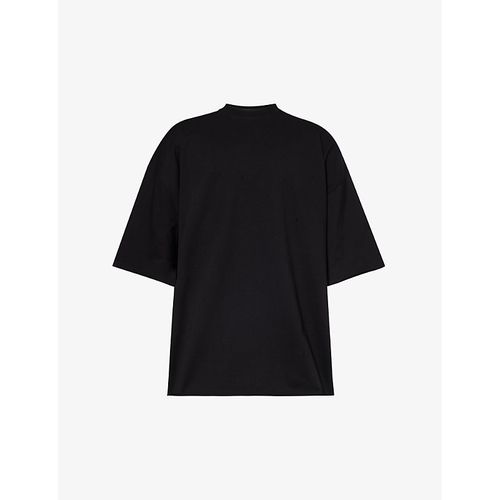 Mens Black Tommy Oversized Cotton-jersey T-shirt M