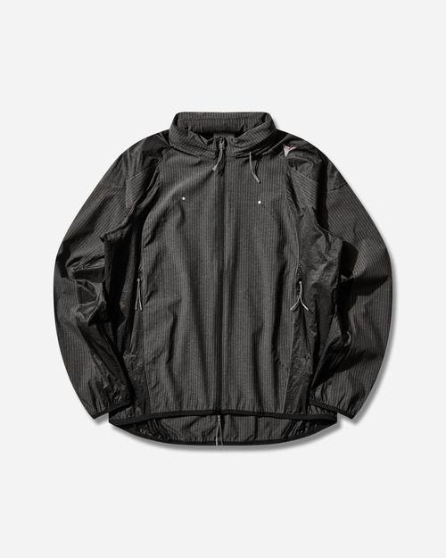 Men s Numb Pinstriped Hooded Wind Jacket Black