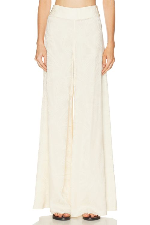 Johanna Ortiz Jacquard Musical Pant in Ecru - Cream. 0 also , 4
