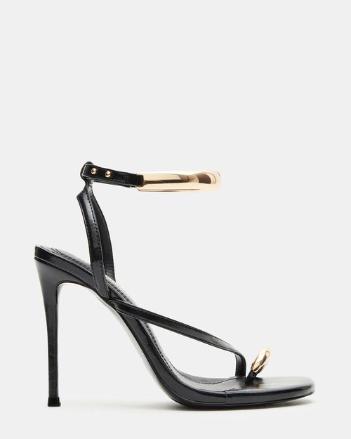 Steve Madden Women's Tia Strappy Heels - Black - - Leather