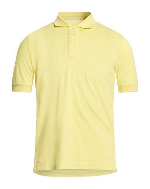Man Polo shirt Pastel yellow Size M Cotton, Elastane