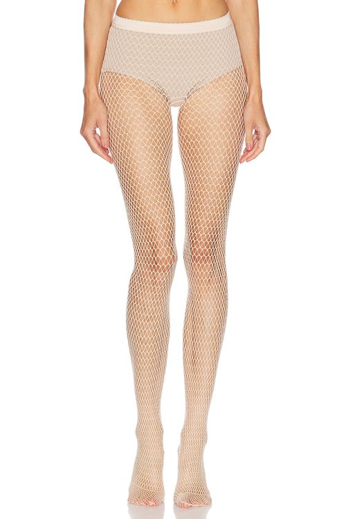 Wolford Net Tights in Pink Salt - Nude. XS also in L