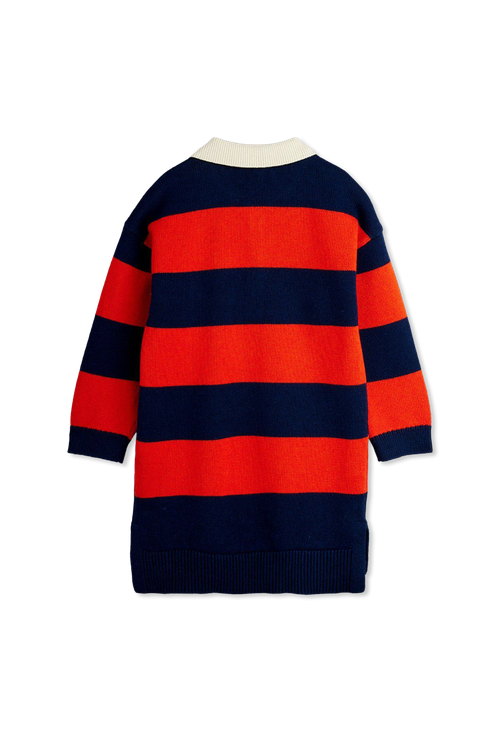 Dress With Striped Pattern, Unisex, Red