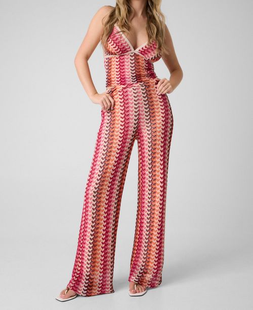 Women's Gianna High-Rise Knit Fit and Flare Pants - Pop Rose Multi