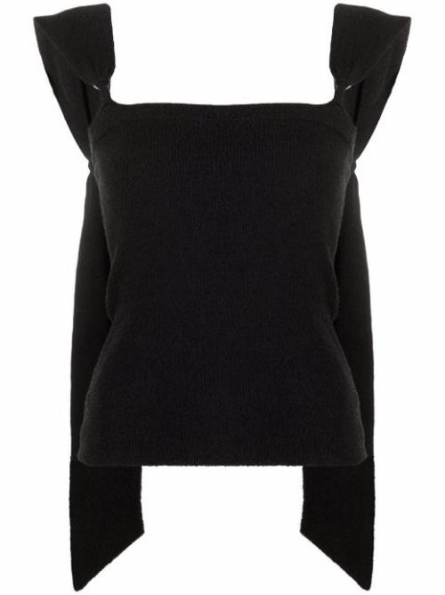 Draped-strap bandeau top