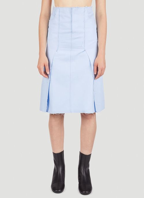 Panel Denim Skirt - Woman Skirts Blue Fr