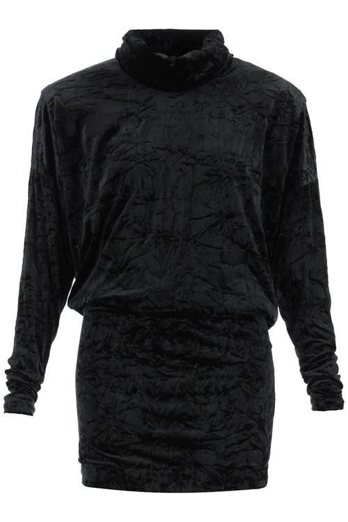 Mini Froissé Velvet Dress