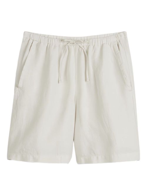 Drawstring-waist shorts - Neutrals
