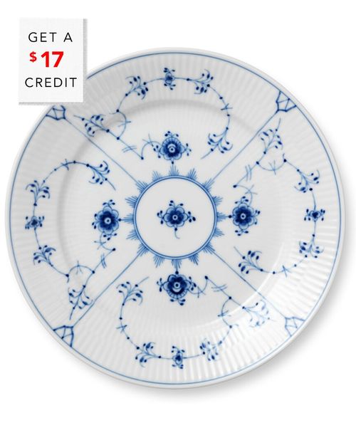 8.75In Blue Fluted Plain Salad Plate With $17 Credit