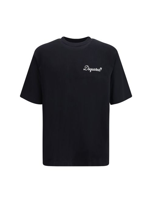 Signature Embroidered Logo T-Shirt — Black