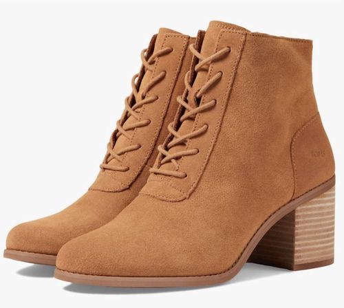 Women's Evelyn Lace Up Bootie In Tan