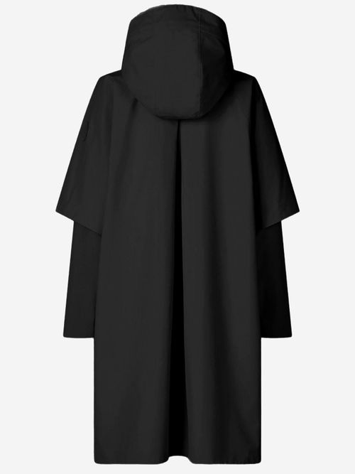 Hooded Nylon Jacket — Black